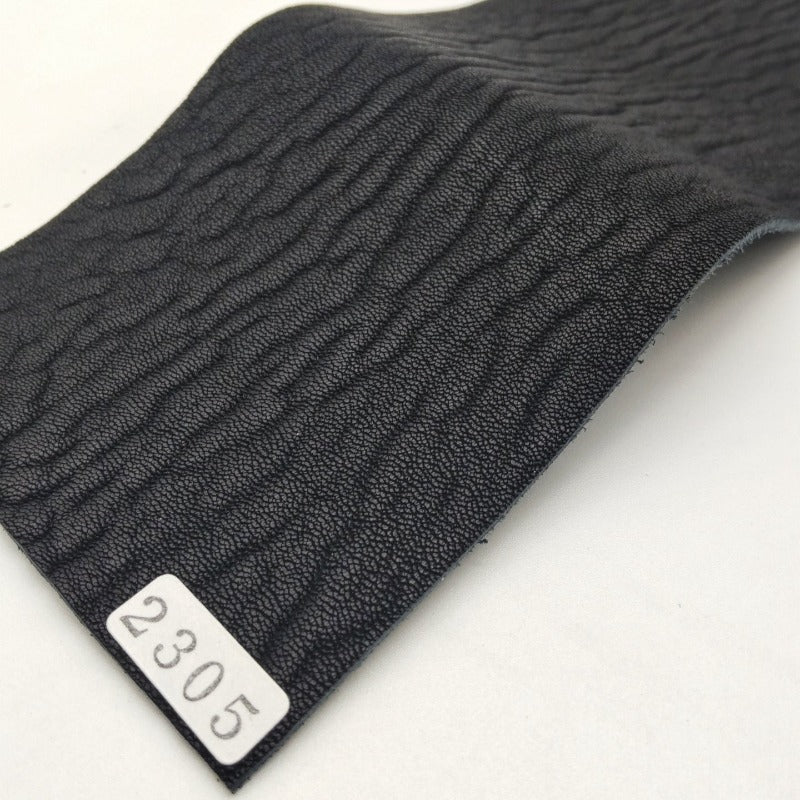 アザラシ革【8×21cm/1.6mm】ブラック/ツヤ弱/Sランク/a2305