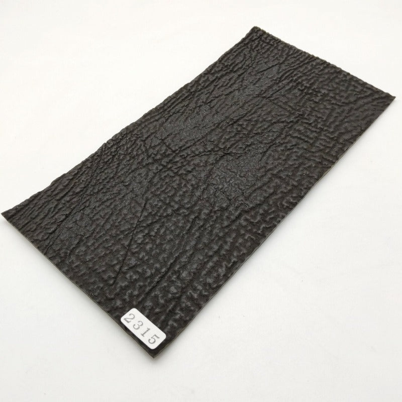 サメ革【11×21cm/2.0mm】ブラック/ツヤ弱/Aランク/s2315