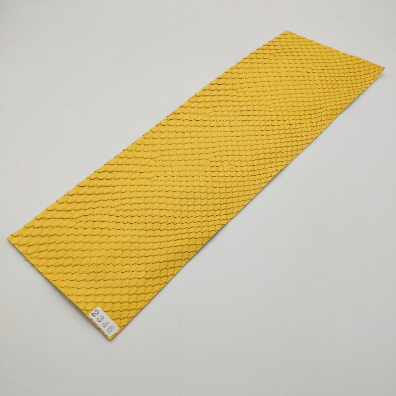 ヘビ革/Dパイソン【33×11cm/0.7mm】イエロー/マット/Aランク/h2346