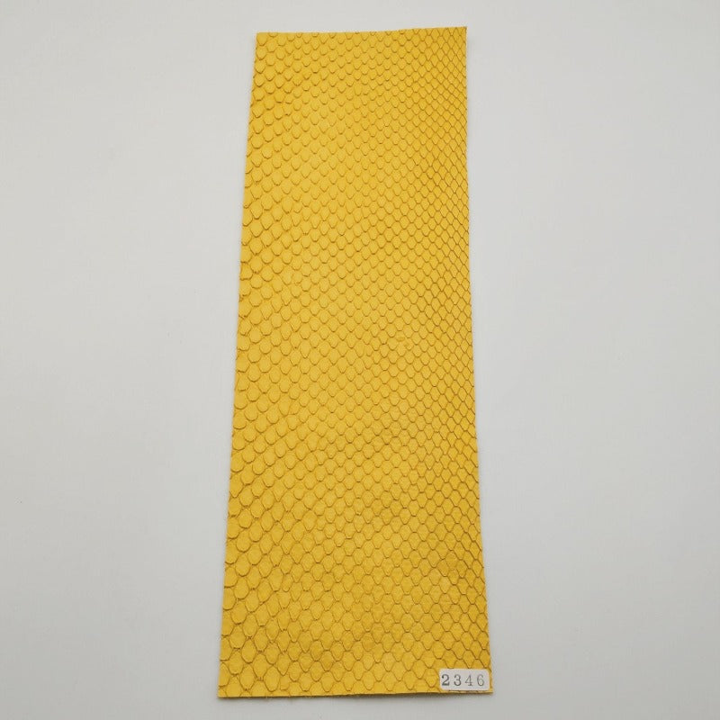ヘビ革/Dパイソン【33×11cm/0.7mm】イエロー/マット/Aランク/h2346