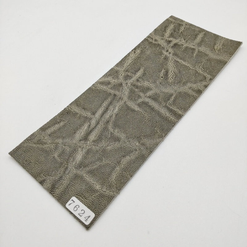 ゾウ革【8×21cm/1.7mm】グレー/ツヤ中/Sランク/z7624