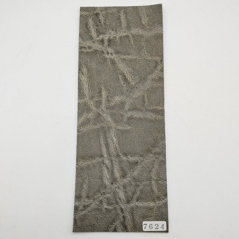 ゾウ革【8×21cm/1.7mm】グレー/ツヤ中/Sランク/z7624