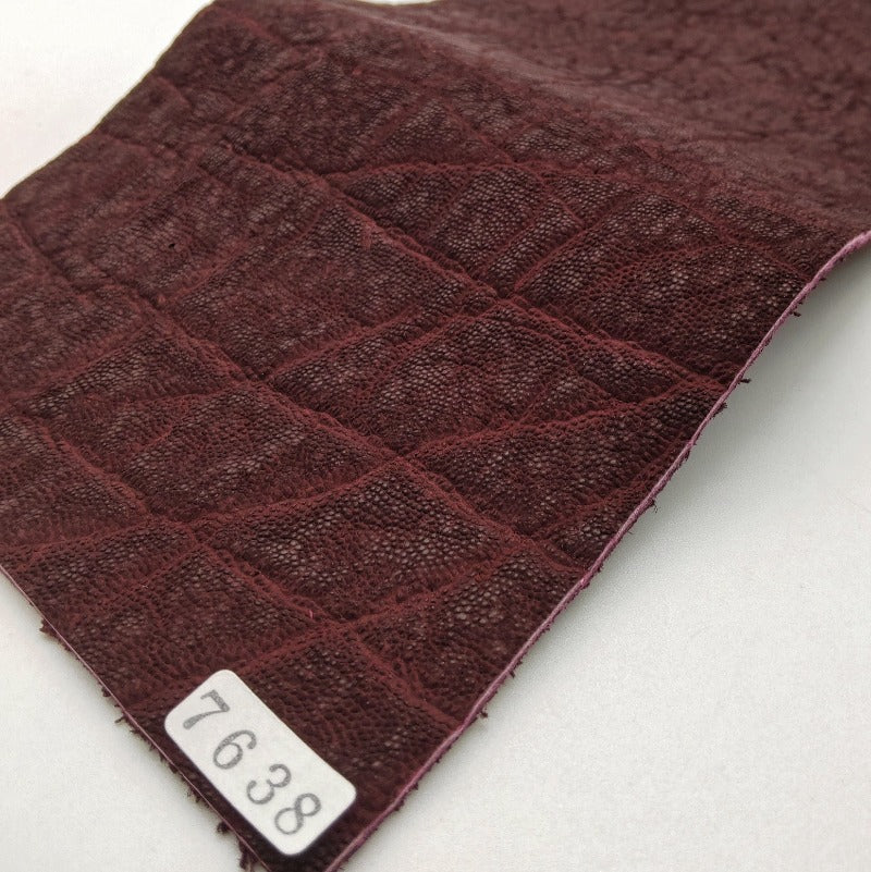 ゾウ革【11×21cm/2.0mm】ワイン/マット/Sランク/z7638