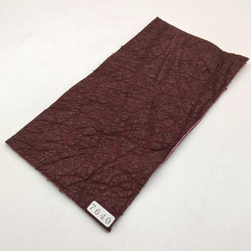 ゾウ革【11×21cm/2.0mm】ワイン/マット/Sランク/z7640