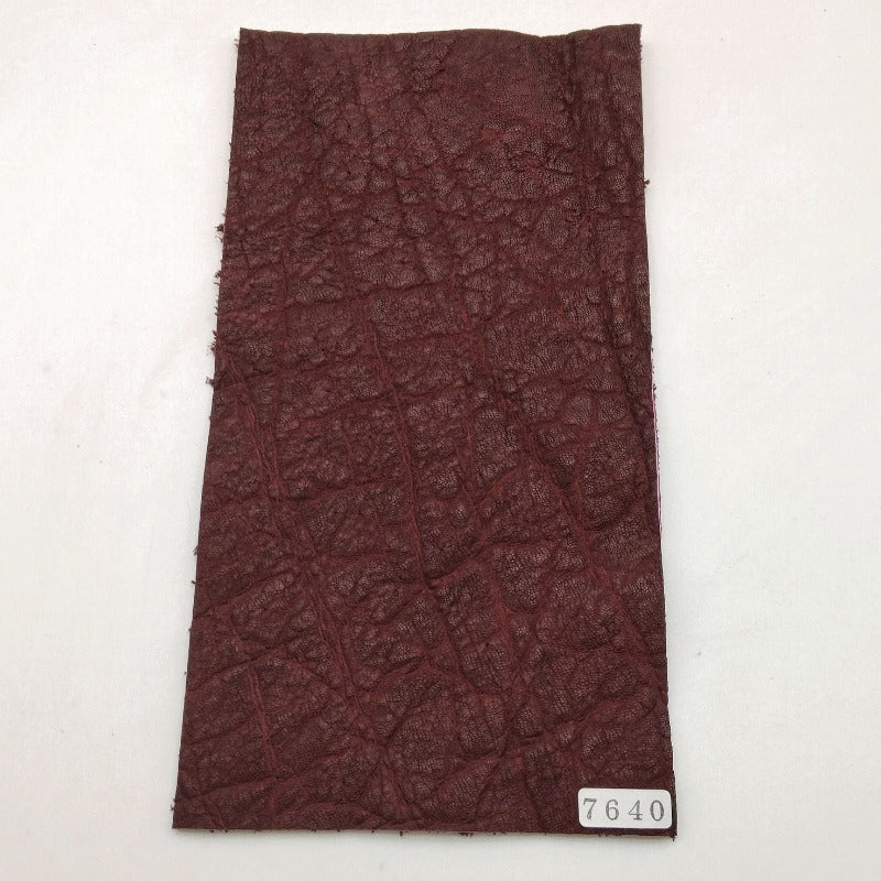 ゾウ革【11×21cm/2.0mm】ワイン/マット/Sランク/z7640