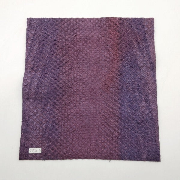 ヘビ革/アナコンダ【24×22cm/1.5mm】グラデーションパープル/マット/Sランク/h7642