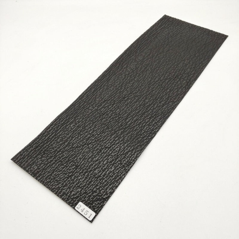 サメ革【33×11cm/0.8mm】ブラック/ツヤ中/Sランク/s2451