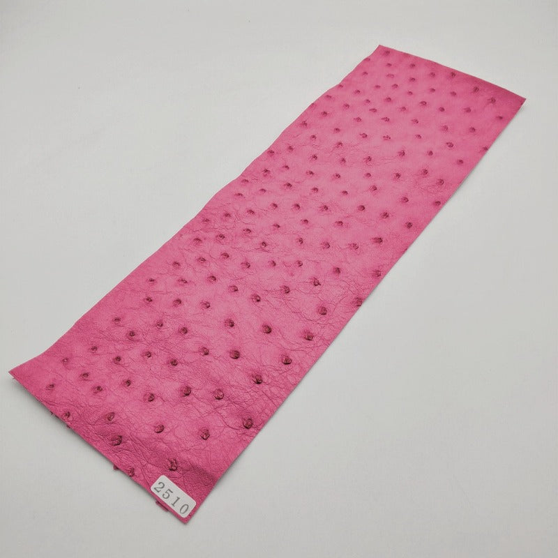 オーストリッチ革【33×11cm/0.7mm】ピンク/特Sランク/d2510