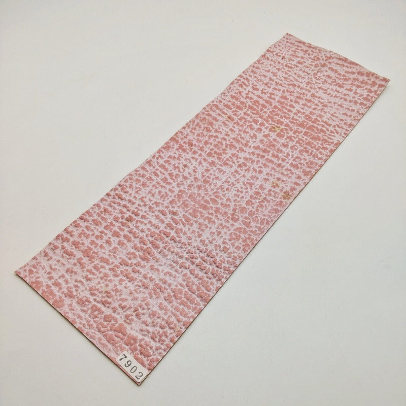 サメ革【33×11cm/0.7mm】ピンク&ホワイト/ツヤ中/Aランク/s7902