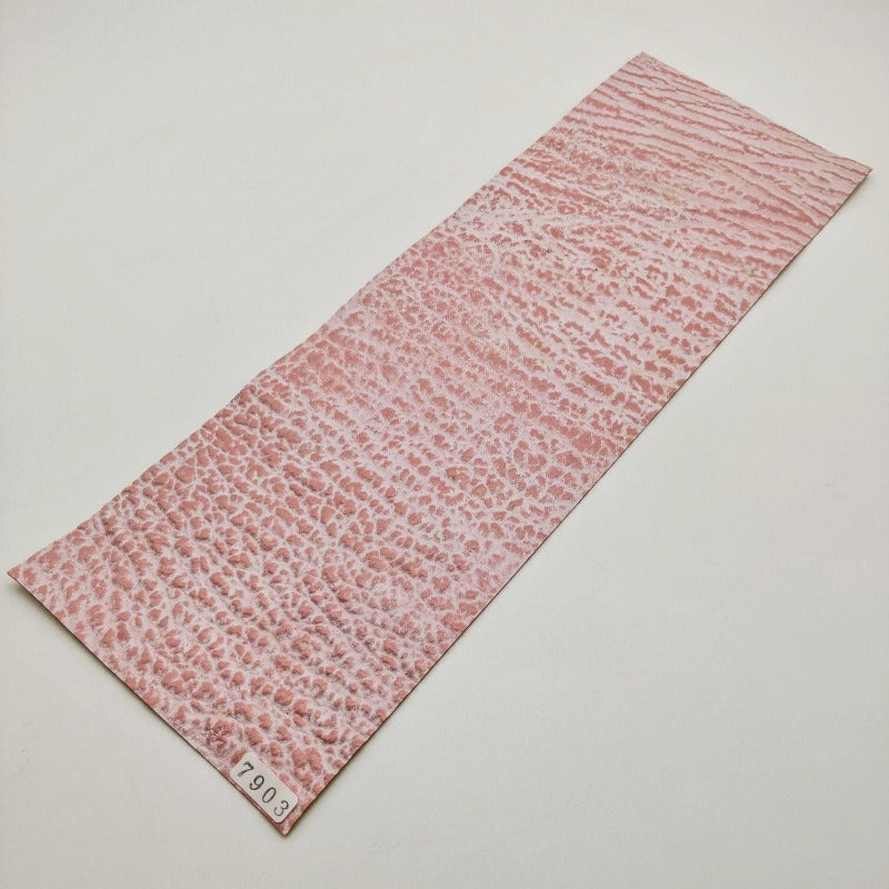 サメ革【33×11cm/0.7mm】ピンク&ホワイト/ツヤ中/Aランク/s7903