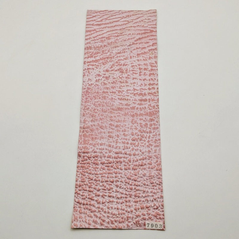 サメ革【33×11cm/0.7mm】ピンク&ホワイト/ツヤ中/Aランク/s7903