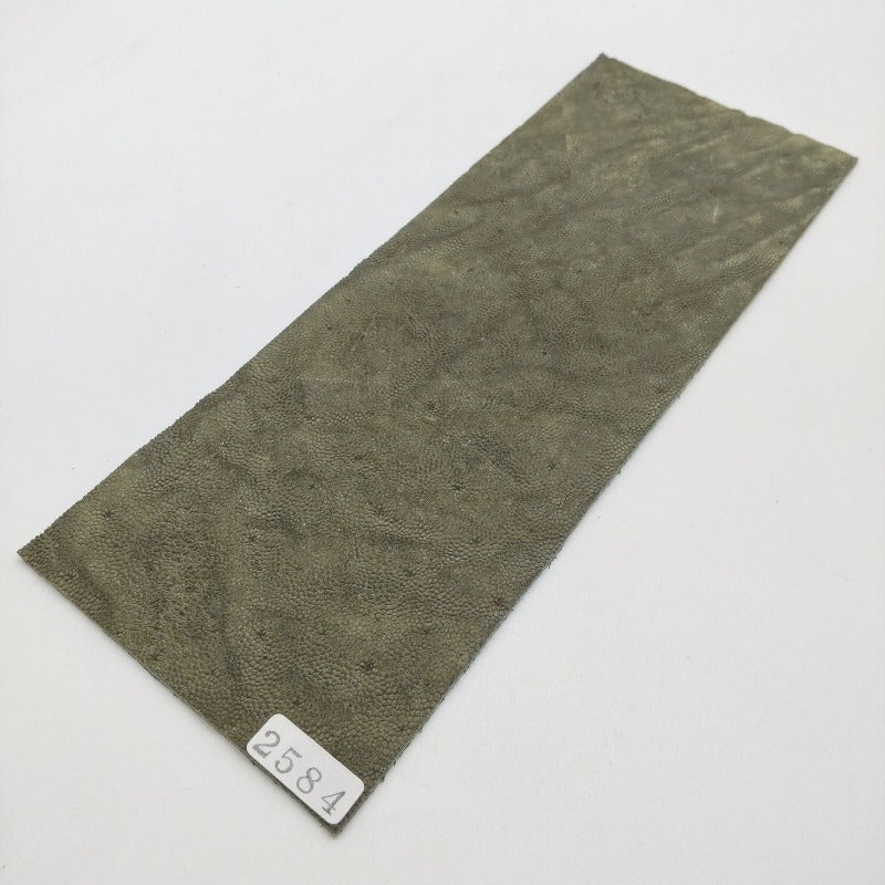 ゾウ革【8×21cm/1.5mm】モスグレー/マット/Bランク/z2584
