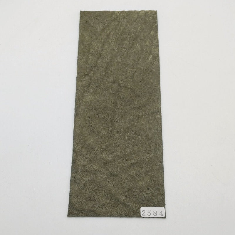 ゾウ革【8×21cm/1.5mm】モスグレー/マット/Bランク/z2584