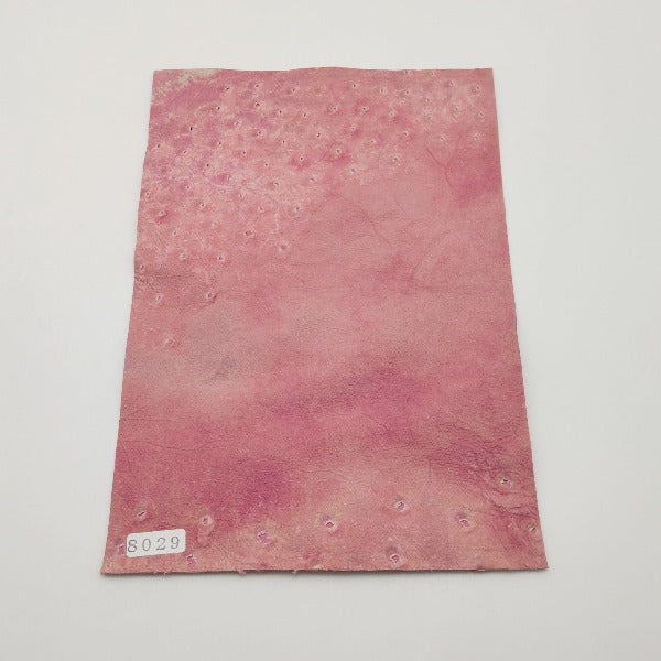 オーストリッチ革【A5/0.8mm】ピンク/Aランク/d8029