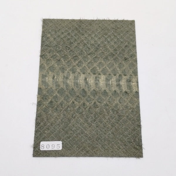 ヘビ革/モラレスパイソン【ハガキ/0.7mm】モスグリーン/ツヤ弱/背割/Sランク/h8095