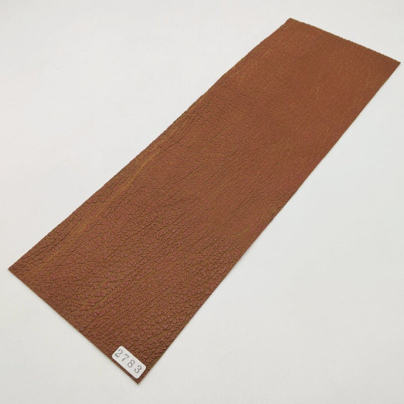 サメ革【33×11cm/0.8mm】レンガ色/ツヤ弱/Sランク/s2783