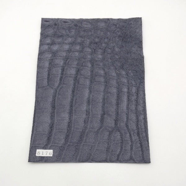 ワニ革/ナイルクロコ【A5/1.3mm】ネイビー/ツヤ中/Aランク/w8176