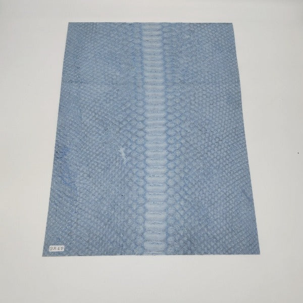 ヘビ革/Dパイソン【A3/0.6mm】迷彩ブルー/背割/Aランク/h2849