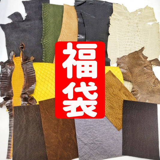 【福袋】エキゾチックレザー12種16枚/送料無料/fb45