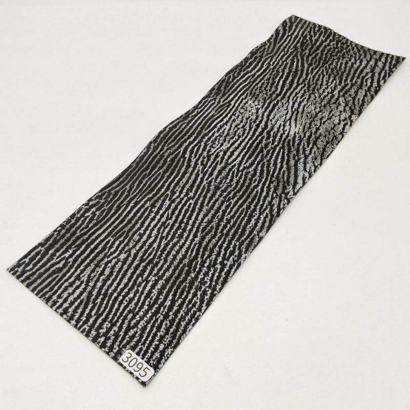 サメ革【33×11cm/0.8mm】白×黒グラデーション/Sランク/s3095