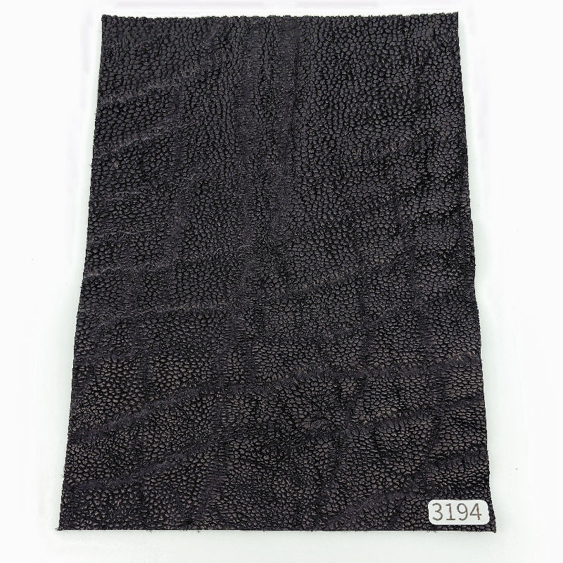 ゾウ革【A5/2.3mm】ブラック/ツヤ弱/Sランク/z3194