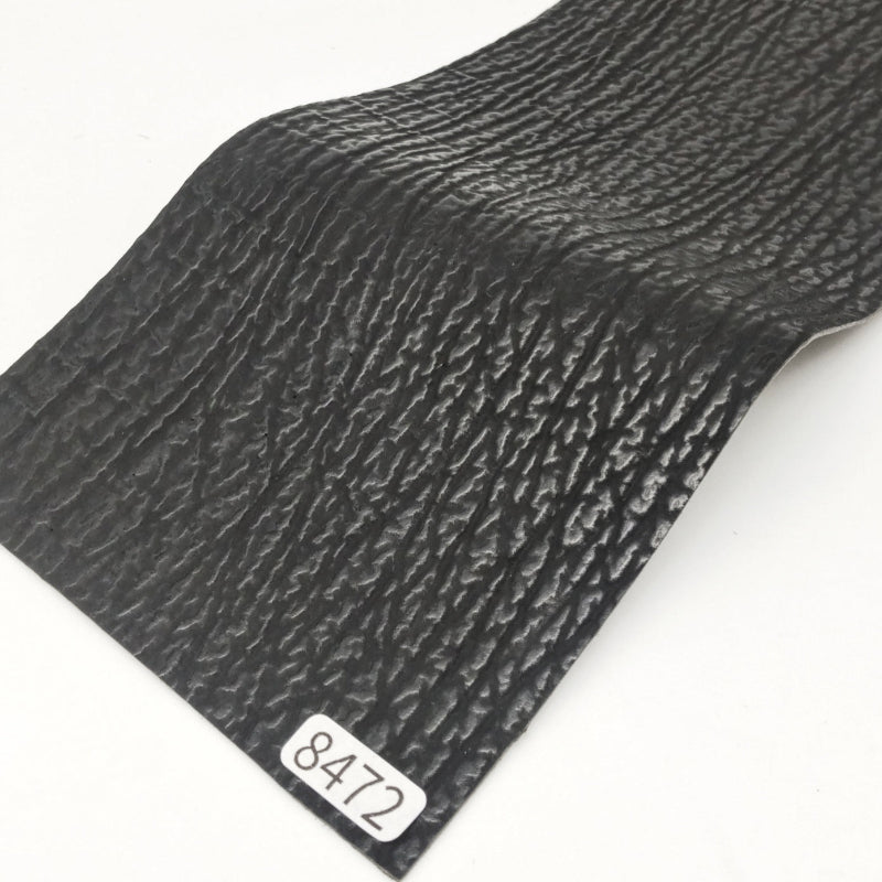 サメ革【33×11cm/0.7mm】ブラック/ツヤ弱/Sランク/s8472
