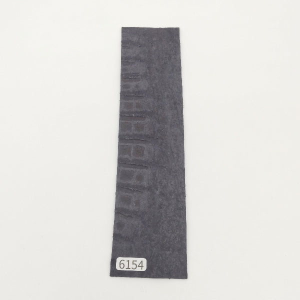 ワニ革/カイマン【5×21cm/1.3mm】墨黒色/マット/Sランク/w6154