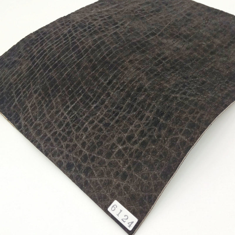カバ革【24×22cm/2.1mm】ダークブラウン/マット/Sランク/k6124