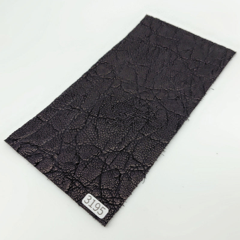 ゾウ革【11×21cm/2.3mm】ブラック/ツヤ弱/Sランク/z3195
