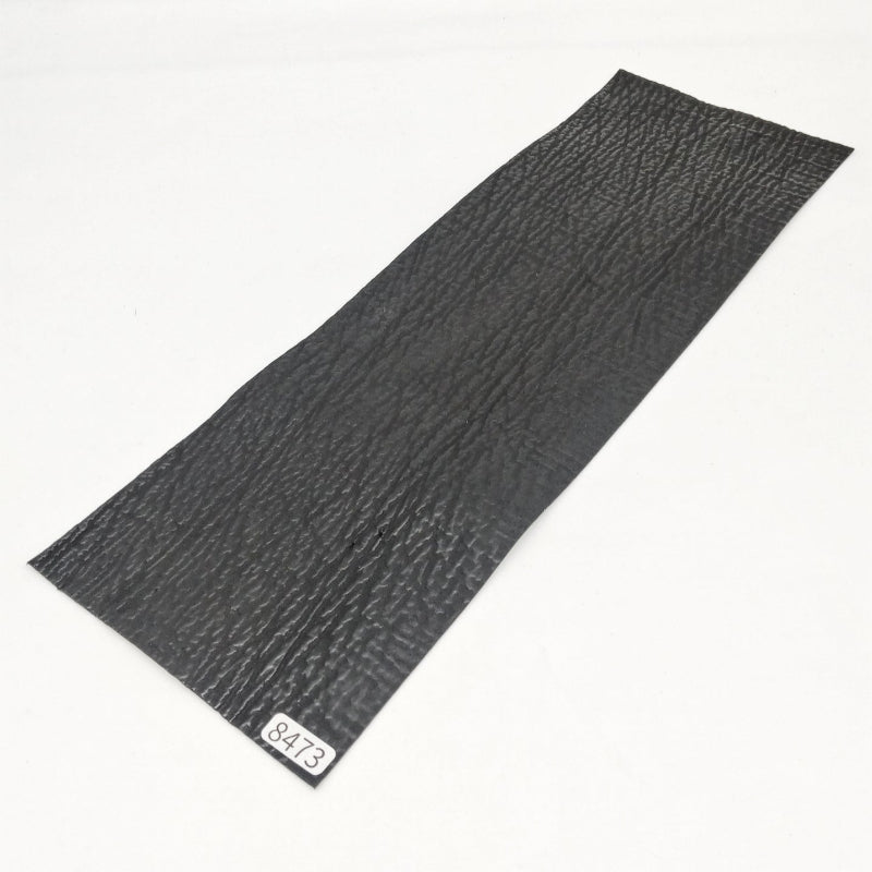 サメ革【33×11cm/0.7mm】ブラック/ツヤ弱/Aランク/s8473
