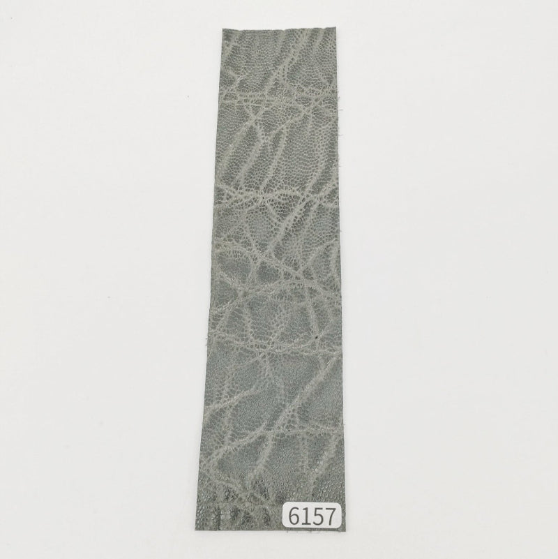 ゾウ革【5×21cm/1.5mm】グレー/ツヤ中/Sランク/z6157