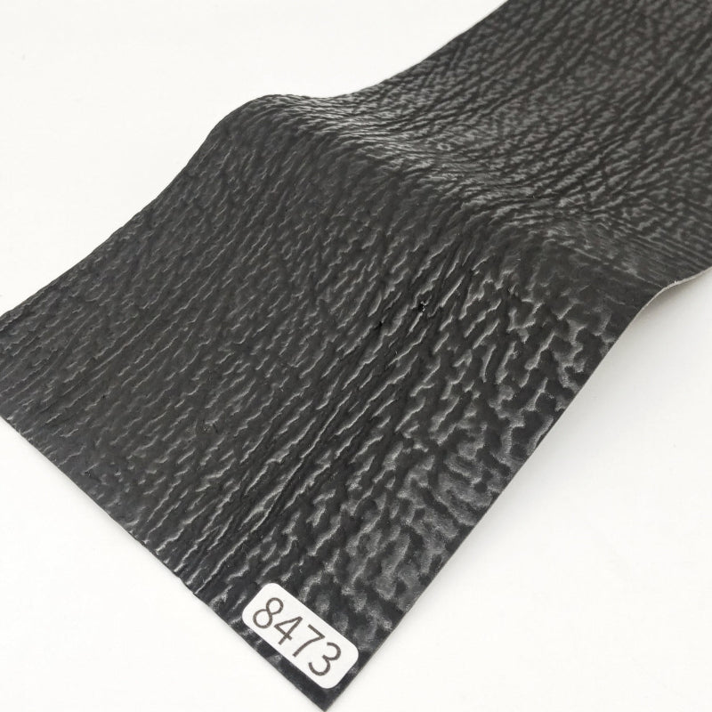 サメ革【33×11cm/0.7mm】ブラック/ツヤ弱/Aランク/s8473