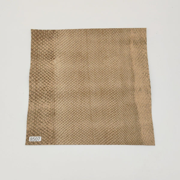ヘビ革/ボア【21×21cm/0.7mm】デニム調カーキブラウン/Aランク/h8507