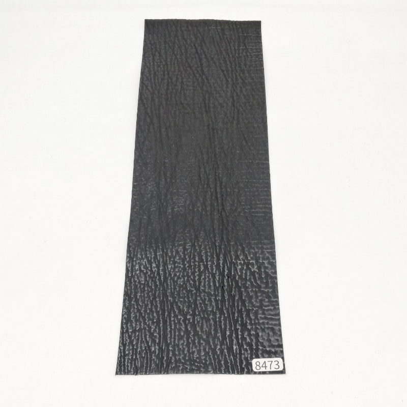 サメ革【33×11cm/0.7mm】ブラック/ツヤ弱/Aランク/s8473