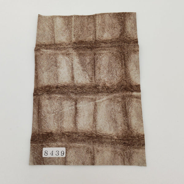 ワニ革/クロコダイル【ハガキ/1.2mm】アンティークブラウン/Bランク/w8439