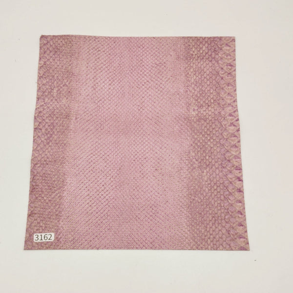 ヘビ革/ボア【24×22cm/0.7mm】デニム調ラベンダー/Aランク/h3162