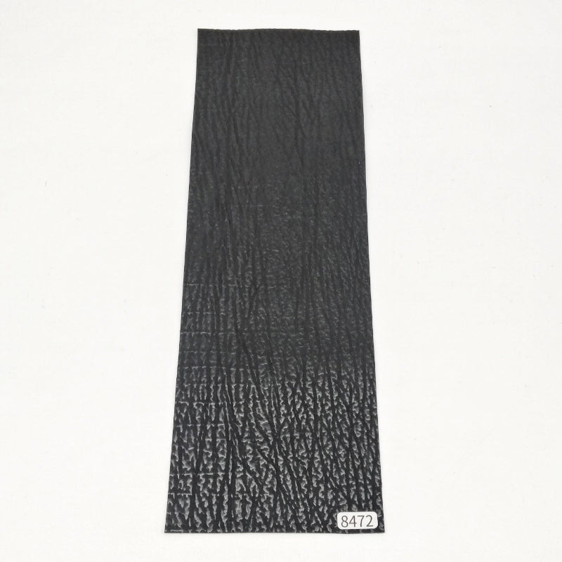 サメ革【33×11cm/0.7mm】ブラック/ツヤ弱/Sランク/s8472