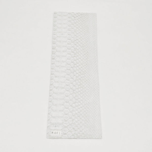 ヘビ革/Dパイソン【33×11cm/0.6~1.5mm】ホワイト/ツヤ弱/Aランク/h8461
