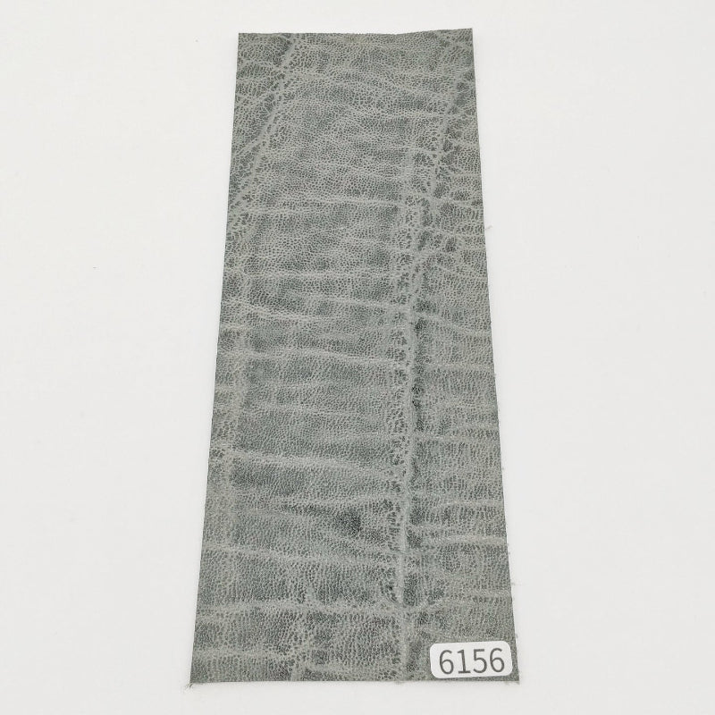 ゾウ革【8×21cm/1.5mm】グレー/ツヤ中/Sランク/z6156