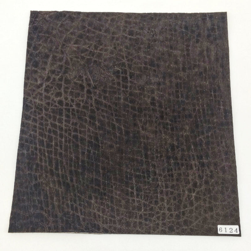 カバ革【24×22cm/2.1mm】ダークブラウン/マット/Sランク/k6124