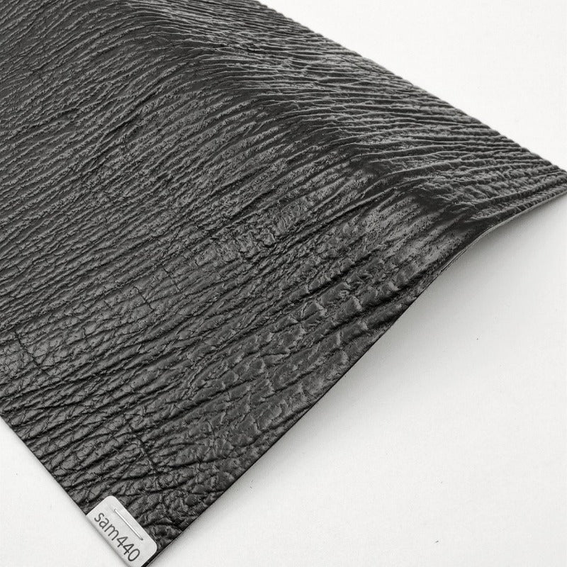 サメ革【21×21cm/1.4mm】ブラック/ツヤあり/Aランク/sam440