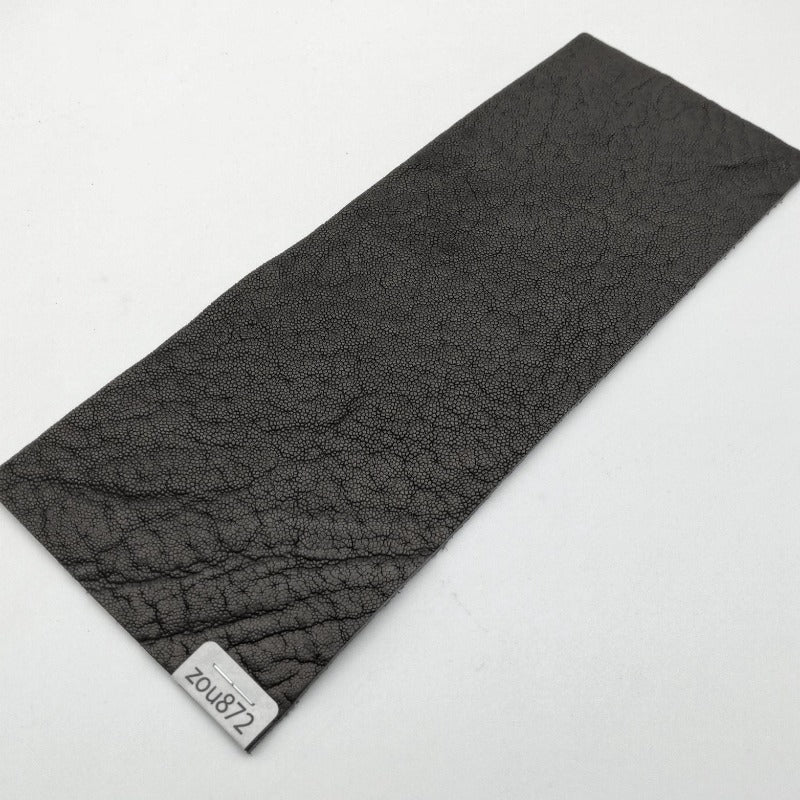 ゾウ革【8×21cm/1.5mm】ブラック/マット/Aランク/zou872