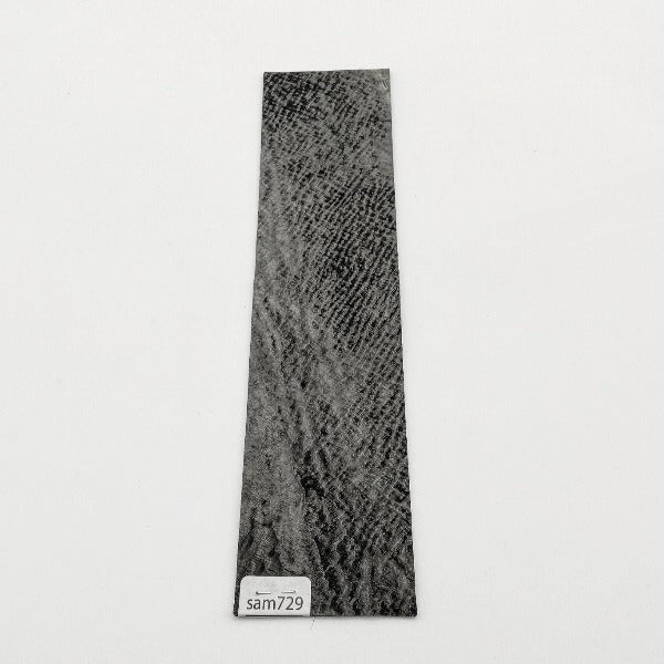 サメ革【5×21cm/1.6mm】ブラック/ツヤあり/Sランク/sam729