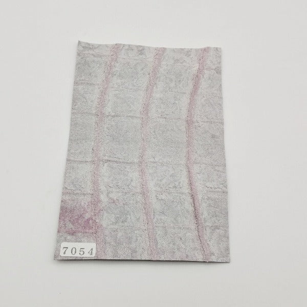 ワニ革/ポロサスクロコ【ハガキ/1.4mm】ラベンダー/ツヤ中/Bランク/w7054