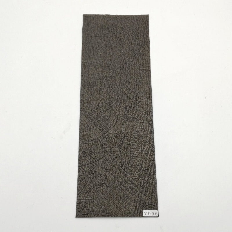 サメ革【33×11cm/0.8mm】黒/アンティーク柄型押し/Sランク/s7096
