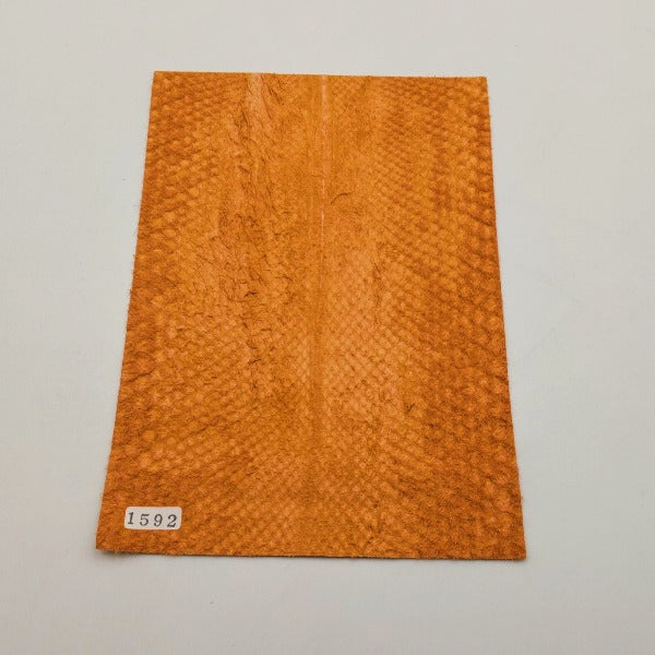 ヘビ革/モラレスパイソン【A5/0.6mm】オレンジ/マット/Sランク/h1592