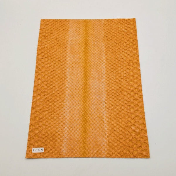 ヘビ革/モラレスパイソン【A4/1.0mm】オレンジ/マット/Sランク/h1598