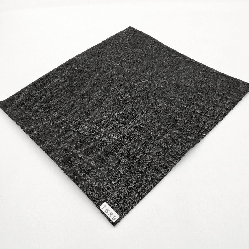 ゾウ革【24×22cm/1.8mm】ブラック/ツヤあり/Sランク/z1689
