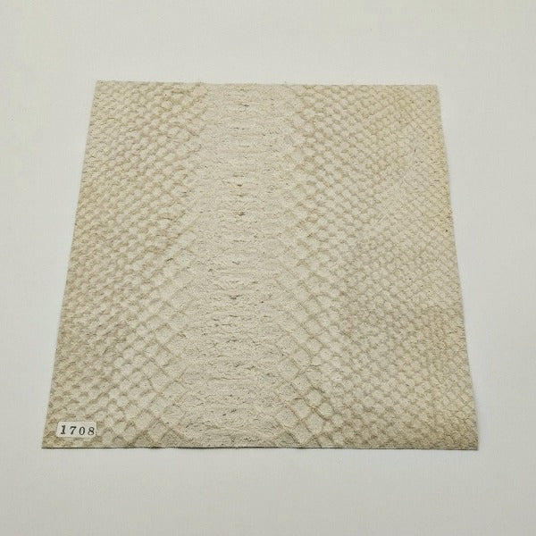 ヘビ革/Dパイソン【24×22cm/0.6mm】シルバーナチュラル/Sランク/h1708