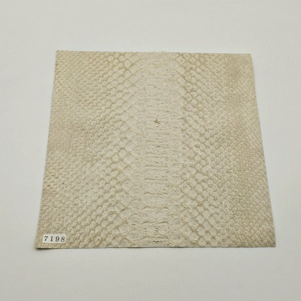 ヘビ革/Dパイソン【21×21cm/0.5mm】シルバーナチュラル/Sランク/h7198